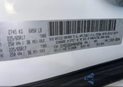 2017 Dodge Grand Caravan Se Plus z USA, uszkodzony, nr VIN 2C4RDGBGXHR646548